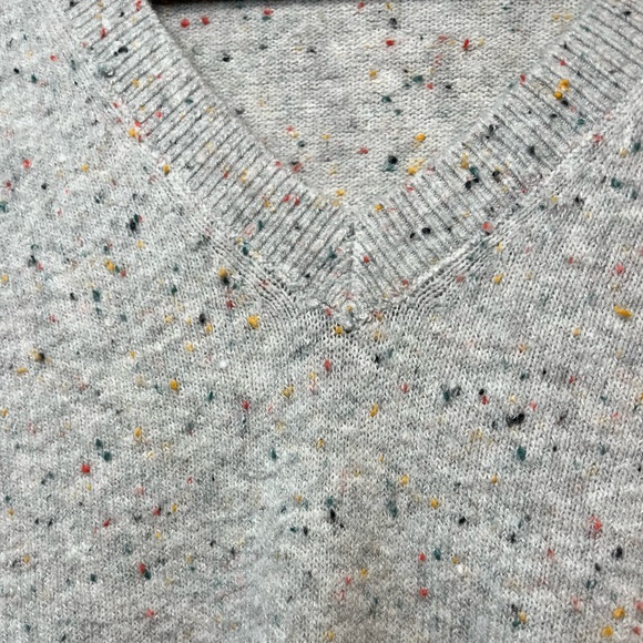 LOFT | Tunic Boat Neck Gray Speckled Sweater | Size S - Picture 5 of 8